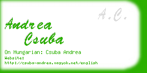 andrea csuba business card